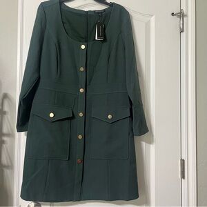 NWT Banana Republic Forest Green Dress Size 12!